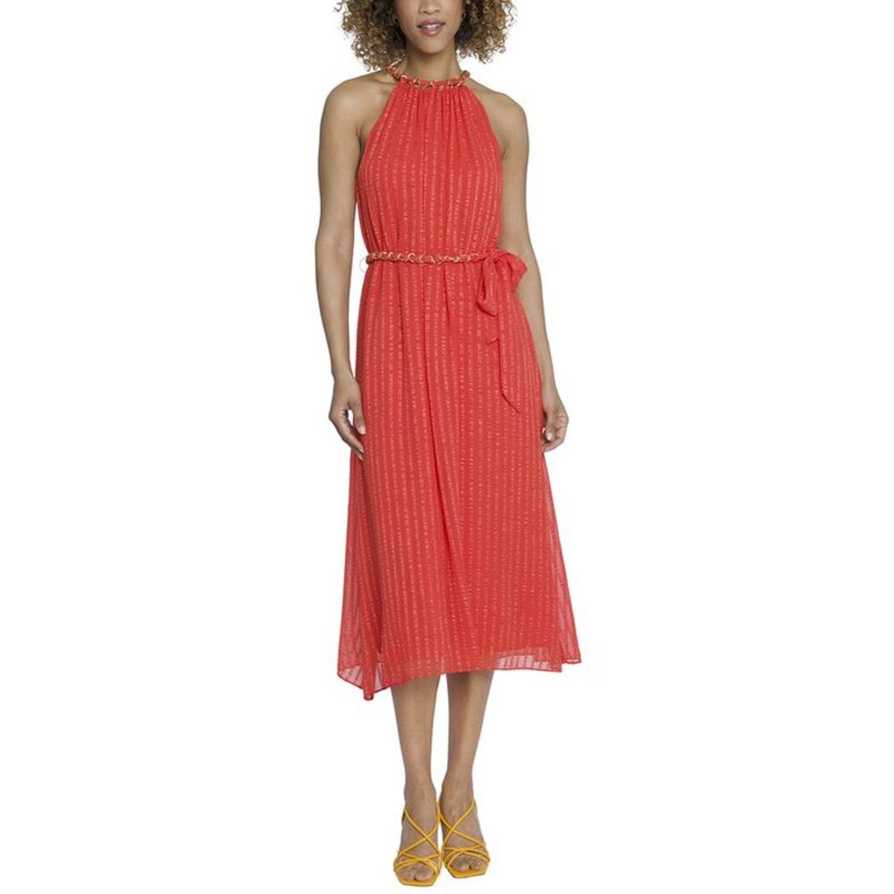 Maggy London Womens Midi Dress, Red